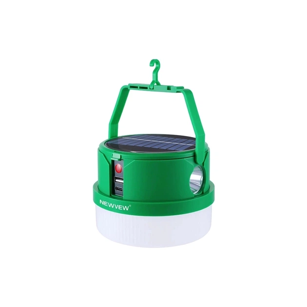 Ліхтар NEWVEW NV-E972 50W Solar Panel 2400mAh Green (NWVW-NV-E972-GN) - зображення 1