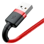 Дата кабель USB 2.0 AM to Lightning 1.0m Cafule 2.4A red+red Baseus (CALKLF-B09) - уменьшенное изображение 2