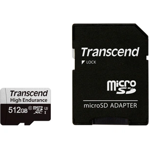 Карта пам'яті Transcend 512GB microSDXC class 10 UHS-I U3 High Endurance (TS512GUSD350V) зображення 1