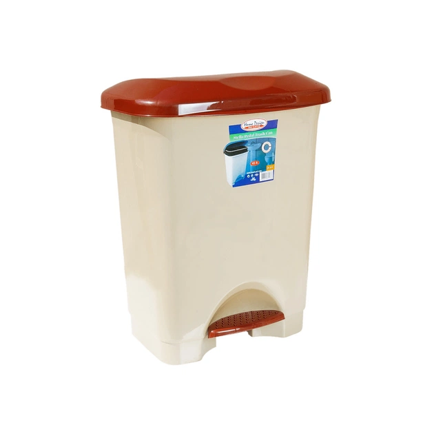 Контейнер для сміття Irak Plastik Stella з педаллю бежевий 45 л (4572) - picture 1