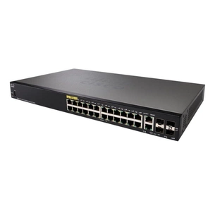 Комутатор мережевий Cisco SF350-24P-K9-EU зображення 1