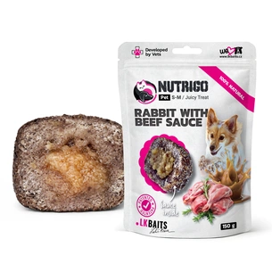 Ласощі для собак LK Baits Pet Nutrigo Treat Rabbit з кроликом та яловичим соусом (Ø 12 мм) 150 г (7777011) зображення 1