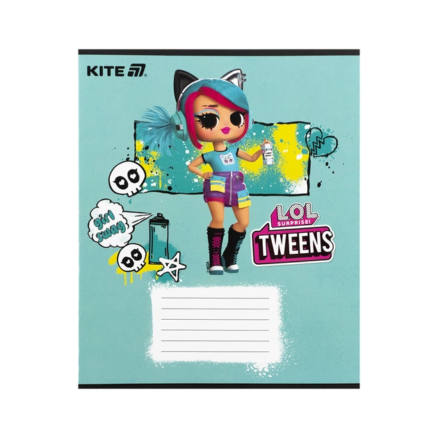 Зошит Kite LOL, 12 аркушів, коса лінія (LO25-235) - picture 4