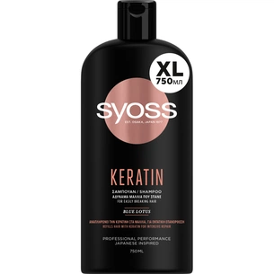 Шампунь Syoss Keratin з Блакитним Лотосом для ламкого волосся 750 мл (5201143725606) зображення 1
