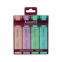 Набір маркерів Axent Highlighter 2537-A, 1-5 мм клиноп., 4 пастельний кольора (2537-80-A) - зменшене зображення 2