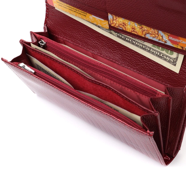 Гаманець ST Leather Шкіряний Червоний (22682) - изображение 6