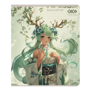 Зошит ZiBi предметний ANIME 48 аркушів клітинка, біологія (ZB.1704-04) зображення 1