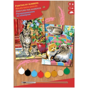 Картина по номерам Sequin Art PAINTING BY NUMBERS JUNIOR-PAIRS Cats (SA0213) зображення 1