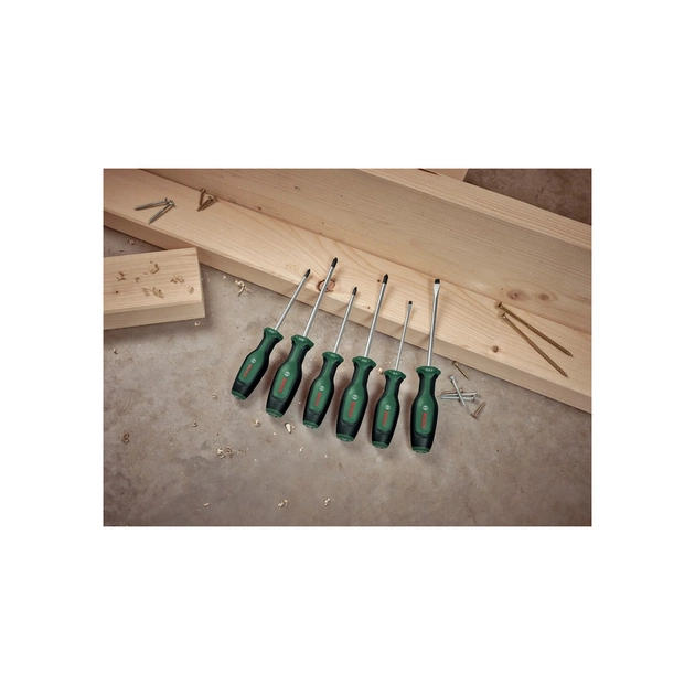 Набір викруток Bosch набір 6шт, SL 4, 6.5 мм, PH1х100 мм, PH2х125 мм, PZ1х100 мм, PZ2х125 мм (1.600.A02.BX7) - picture 3