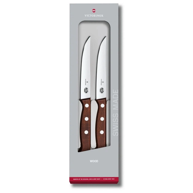 Набір ножів Victorinox Wood Steak Set 2шт Straight (5.1200.12G) - зображення 1