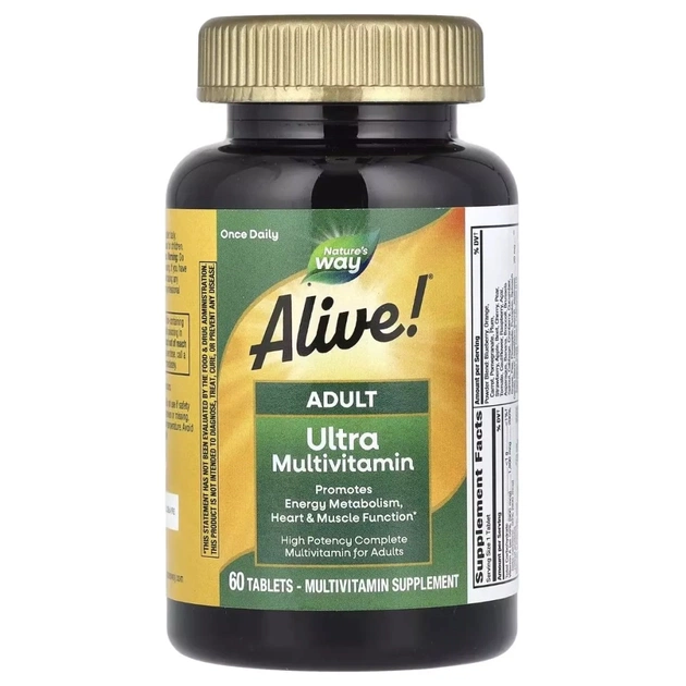 Мультивитамин Nature's Way Мультивитамины для женщин 50+, вкус ягод, Alive! Women''s 50+ Multivit (NWY-14068) - изображение 1