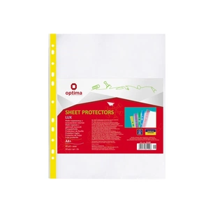 Файл Optima А4+ 40 мкм глянсових з з жовтою стрічкою, 20 штук (O35109-05) изображение 1