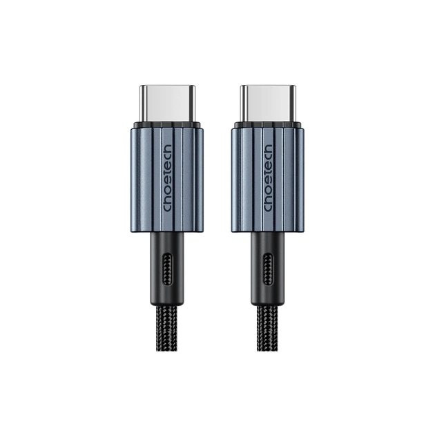 Дата кабель USB-C to USB-C 2.0m PD60W black Choetech (6932112105035) - зображення 1