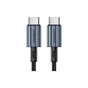 Дата кабель USB-C to USB-C 2.0m PD60W black Choetech (6932112105035) - зменшене зображення 1