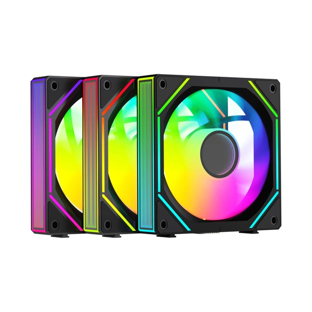 Кулер для корпуса OCYPUS GAMMA F12 UNI BK ARG (GAMMA-F12-BK3AM01U-GL) - изображение 1