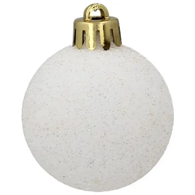 Ялинкова іграшка Chomik пластикові кульки 16 шт, 4 см, зелені і білі (5900779877351_2) - picture 3