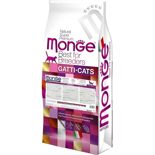 Сухий корм для кішок Monge Cat Adult зі смаком курки та рису 10 кг (8009470004800) - зображення 1