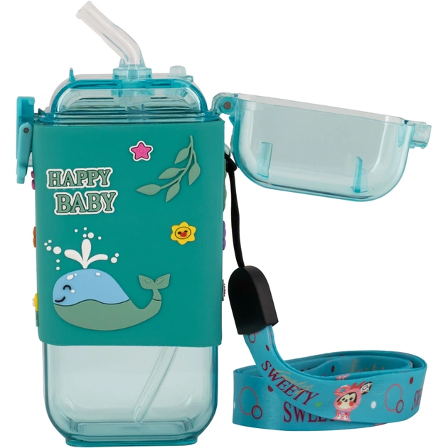 Поїльник-непроливайка Baby Team З силіконовою трубочкою та ремінцем 225 мл (4824428050913) - изображение 4