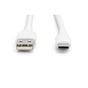 Дата кабель USB 2.0 AM to USB-C 1.0m 60W white Digitus (AK-300340-010-W) - preview 5
