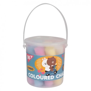 Крейда Yes кольорова Line Friends 12 шт JUMBO в відрі (400508) зображення 1