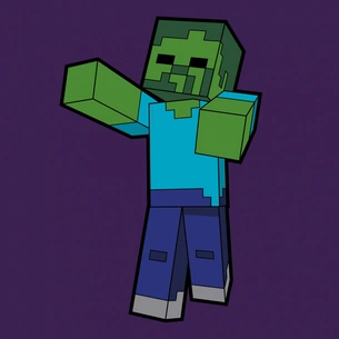 Картина по номерам Santi Майнкрафт Зомбі 25*25см полотно кольорове (955026) изображение 1