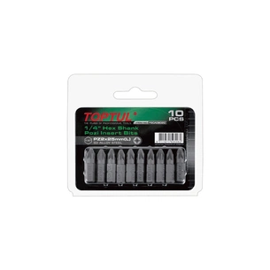 Набір біт Toptul 1/4" L25мм PZ1 10шт. (FSCA0801G) зображення 1