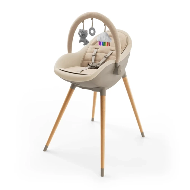 Стульчик для кормления Kinderkraft 2 в 1 Fini Up Beige (5902533930104) - изображение 1