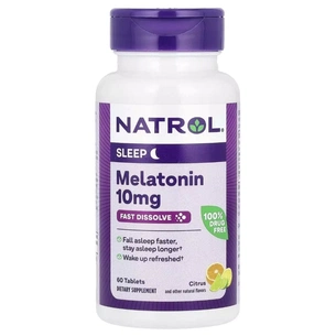 Амінокислота Natrol Мелатонін швидкорозчинний, 10 мг, цитрусовий смак, Melat (NTL-07668) зображення 1