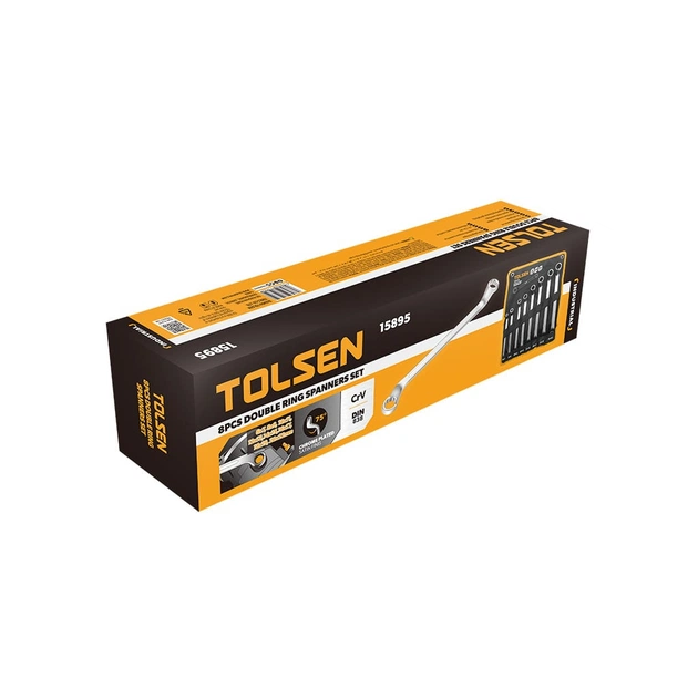 Ключ Tolsen накидний 8 шт 6-22 мм в чохлі Профі (15895) - picture 7