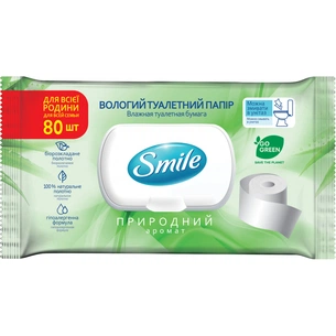 Туалетний папір Smile Family для дорослих з клапаном 80 шт. (4823071642278) зображення 1