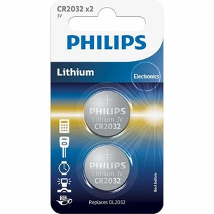 Батарейка Philips CR2032 Lithium BLI 2 (CR2032P2/01B) зображення 1