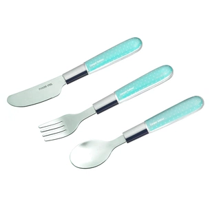 Набір дитячого посуду Canpol babies столових приборів металевий 3 шт Блакитний (9/477_blu) picture 1