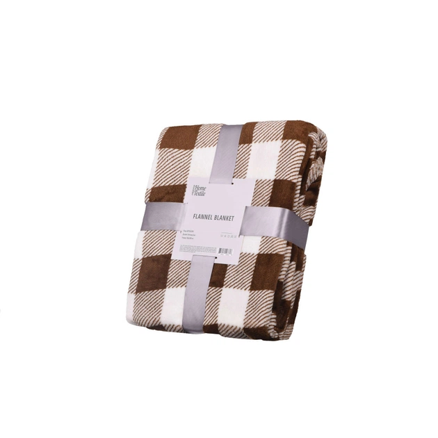 Плед Ardesto Flannel клітинка беж, 160х200 см (ART0103PB) - изображение 1