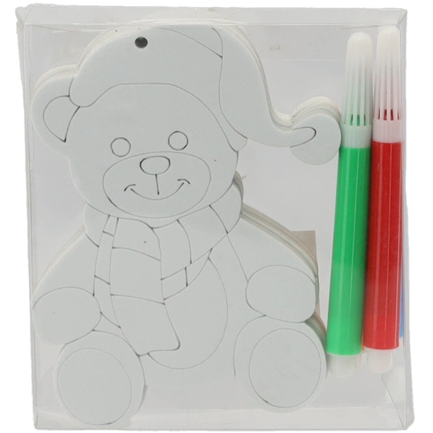 Ялинкова іграшка Chomik Комплект прикрас для розфарбовування 3шт 10см та фломас (5900779897120_1) - picture 1