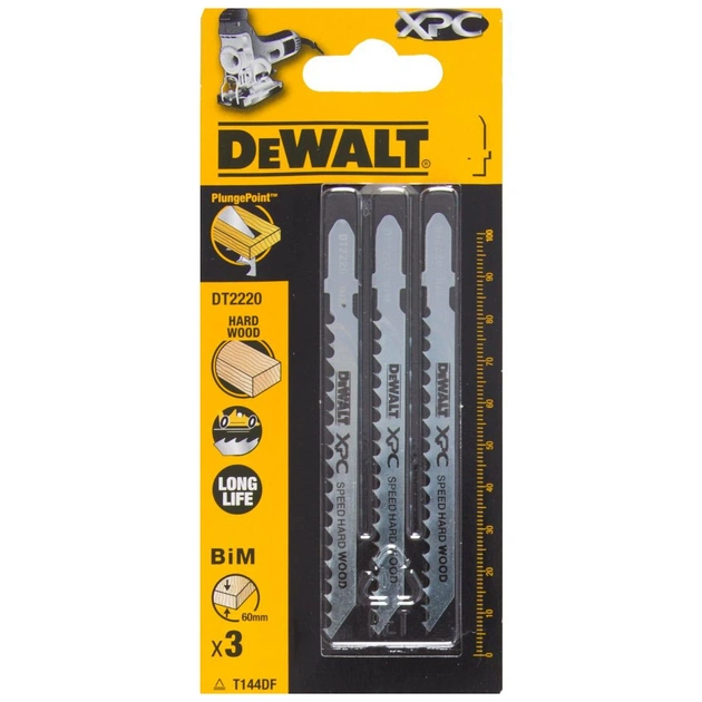 Полотно DeWALT пильна EXTREME для деревини,точний, L=100,WL=75, 4 мм, 3шт (DT2220) - зображення 1