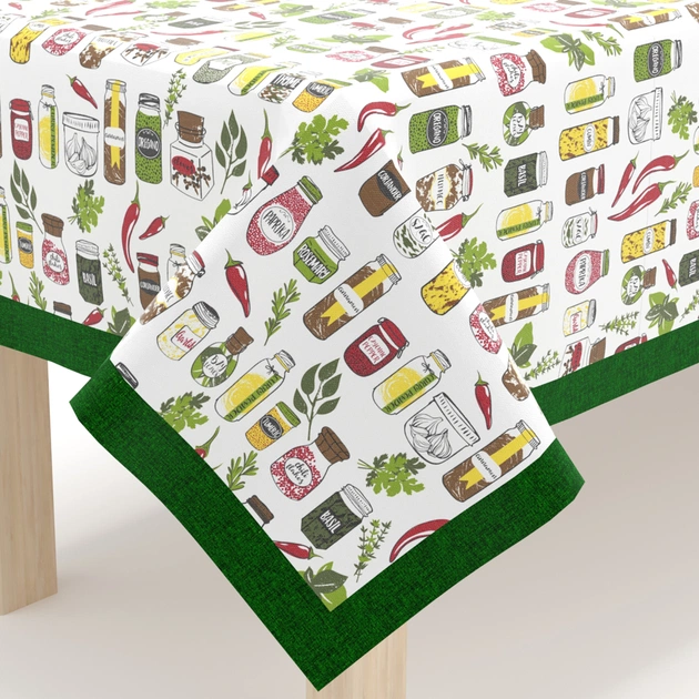 Скатертина Home Line Спеції зелений, 140х220 см (162161) - зображення 1