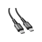 Дата кабель USB-C to USB-C 1.2m 3A nylon C1-03 black Acefast (AFC1-03B) - уменьшенное изображение 1