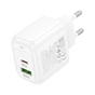 Зарядное устройство HOCO CS55A 1xUSB-C PD30W + 1xUSB QC3.0 white (6942007631549) - уменьшенное изображение 2