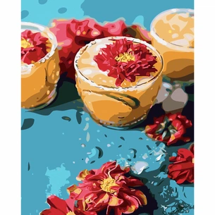 Картина по номерам Strateg Коктейлі з квітами 40х50 см (SY6109) зображення 1