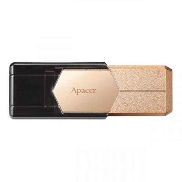 USB флеш накопичувач Apacer 64GB AH650 Gold USB 3.0 (AP64GAH650C-1) - изображение 1