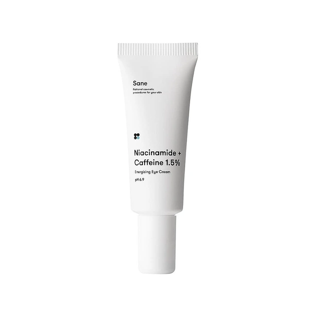 Крем для шкіри навколо очей Sane Niacinamide + Caffeine 1.5% Energizing Eye Cream Від темних кіл і набряків З кофеїном 10 мл (4820266830144) - зображення 1