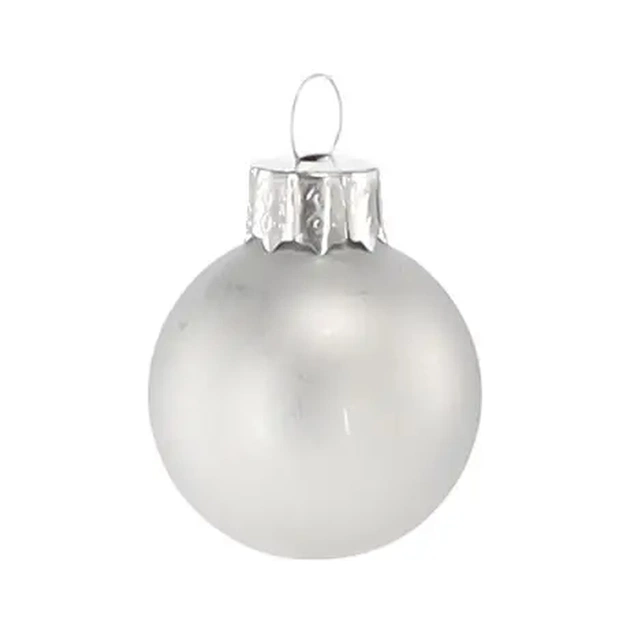 Ялинкова іграшка Chomik скляні кульки 11 шт, 3 см, колір мікс срібний, білий (5900779882195) - picture 3