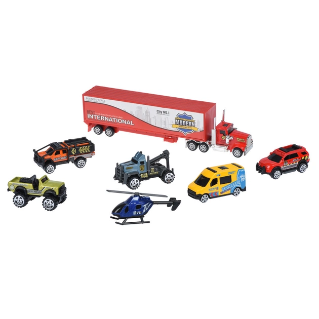 Спецтехніка Same Toy Diecast Грузовик с джипами (80956-6Ut) - зображення 1