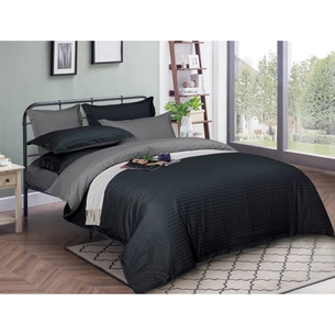 Постільна білизна MirSon Satin Stripe 30-0021 + 30-0011 Latifa 200х220 Євро (2200005266502) зображення 1