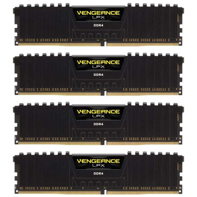 Модуль пам'яті для комп'ютера DDR4 32GB (4x8GB) 3600 MHz Vengeance LPX Black Corsair (CMK32GX4M4D3600C18) - изображение 1