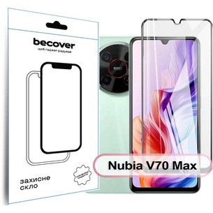 Скло захисне BeCover Nubia V70 Max Black (713456) зображення 1