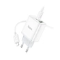Зарядний пристрій HOCO C105A Stage 1xUSB-C PD20W + 1xUSB QC3.0 + cable USB-C to Lightning White (6931474782939) - зменшене зображення 5
