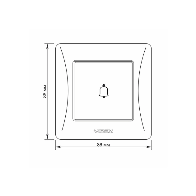 Кнопка дзвінка Videx BINERA 1кл кремова (VF-BNDB1-CR) - зображення 5