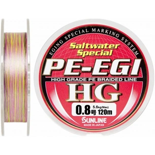 Шнур Sunline PE EGI HG 120м #0.8/0.148мм 5.6кг/12LB (1658.05.43) зображення 1