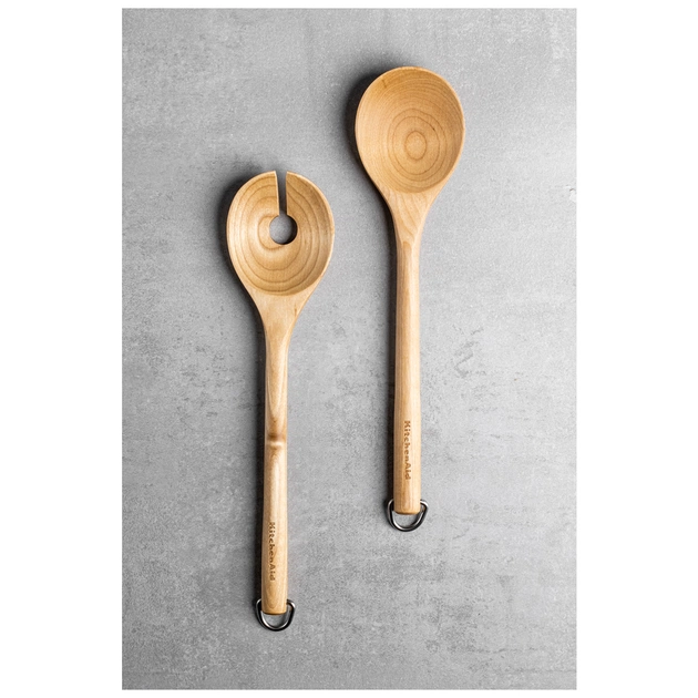 Ложка кухарська KitchenAid Coreline Набір для салату, 2 шт, 30 см, береза (KQR713OHE) - picture 5